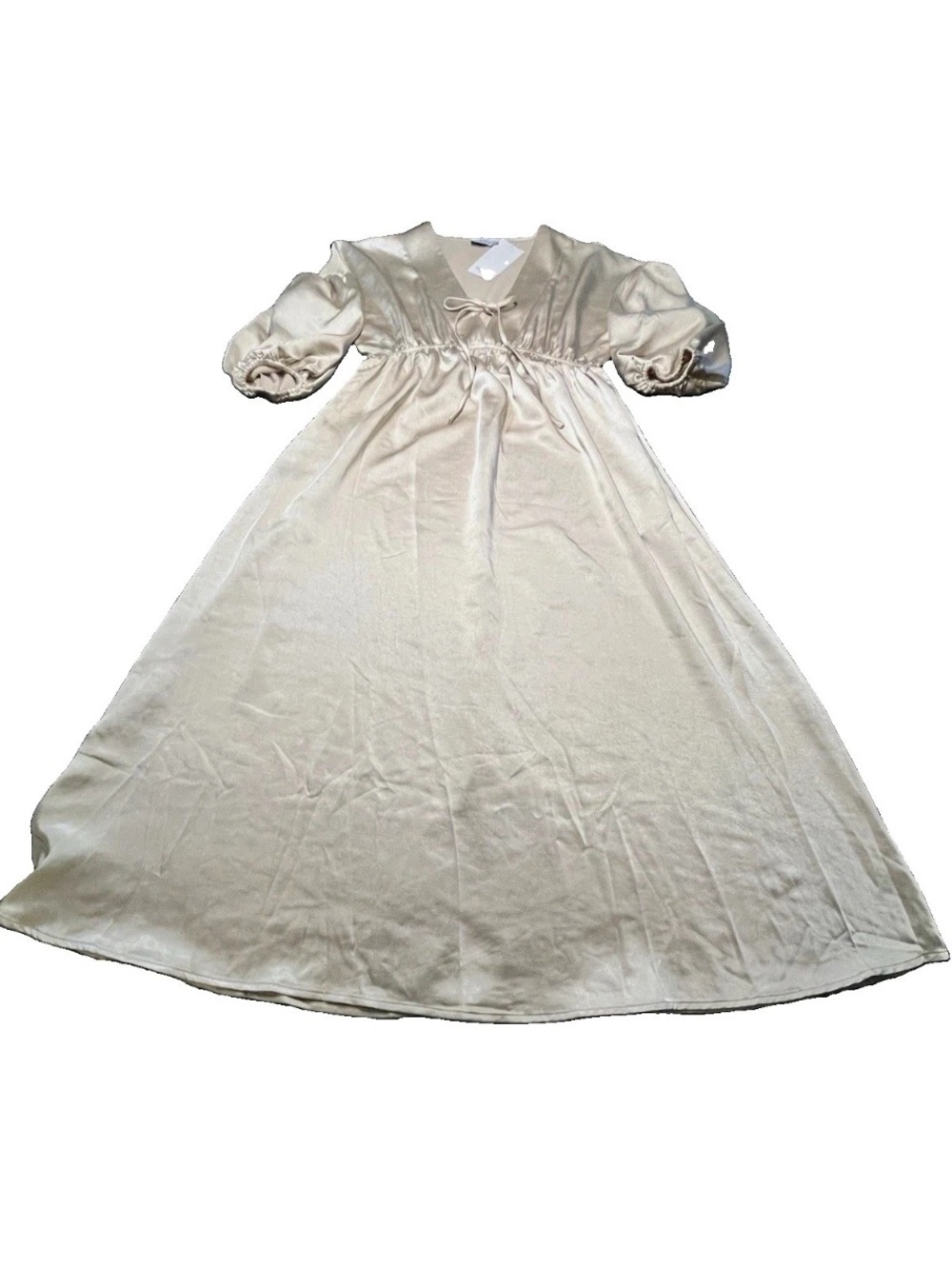 Worth Collective Luxurious Champagne Evening Gown, S generously
